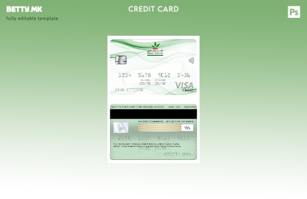 модерен стил Мароко Кредит Агрикол банка виза шаблон класична картичка